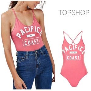 Pink Topshop Bodysuit
